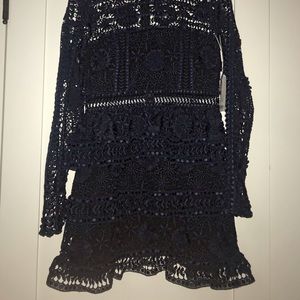 Self- Portrait Ava Guipure lace mini dress
